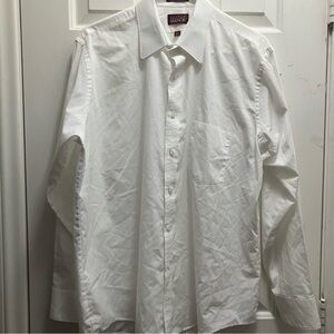 Austin Manor Men’s 16 1/2 34-35 Single Needle Tailoring White Dress Shirt